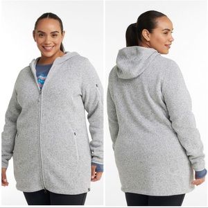 L.L. Bean Gray Sweater Fleece Jacket Size 3X